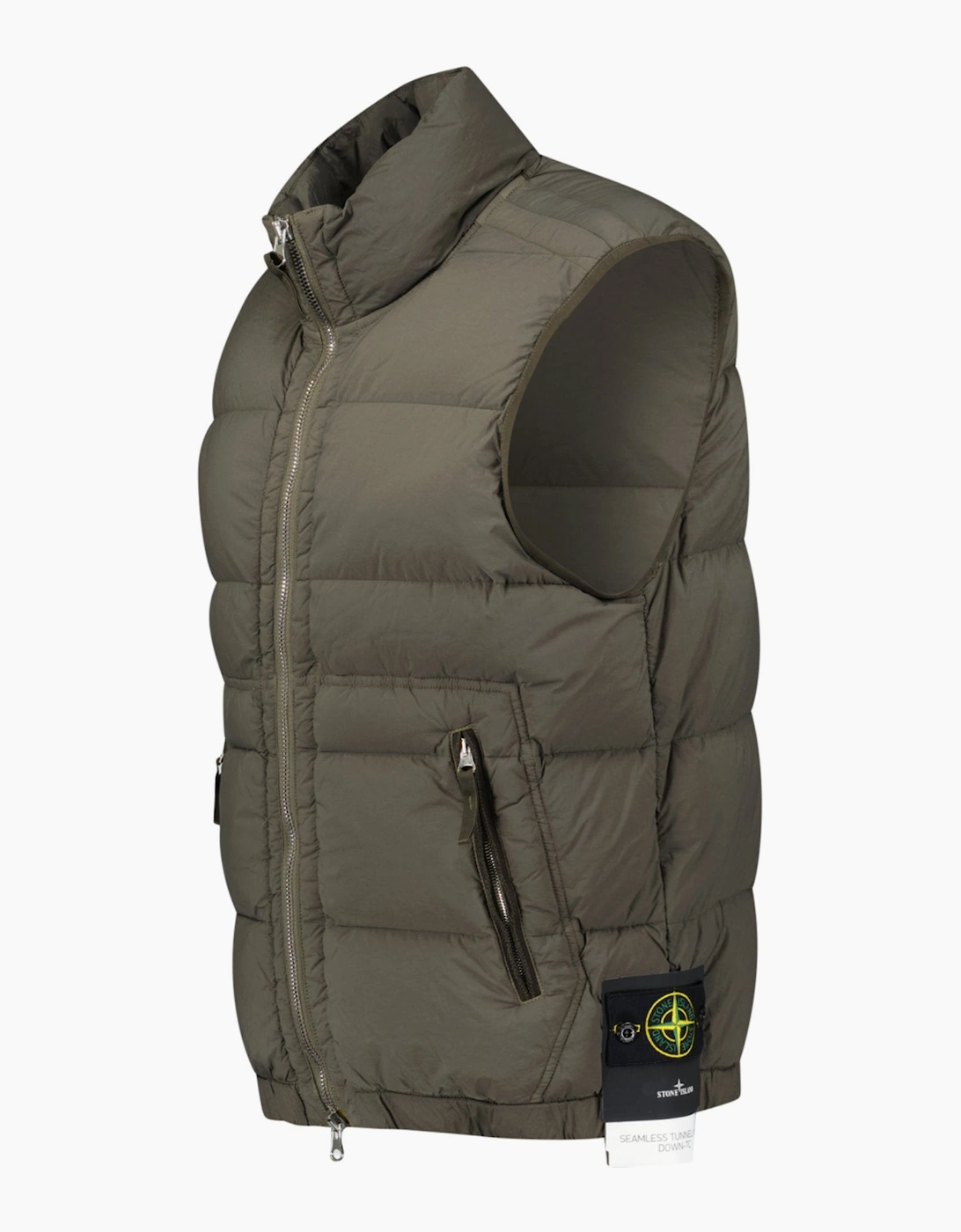 Stone Island Seamless Tunnel Down Gilet Khaki