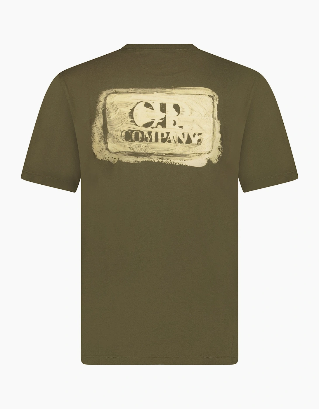 CP Company 30/1 Jersey Graphic Logo T-Shirt Khaki