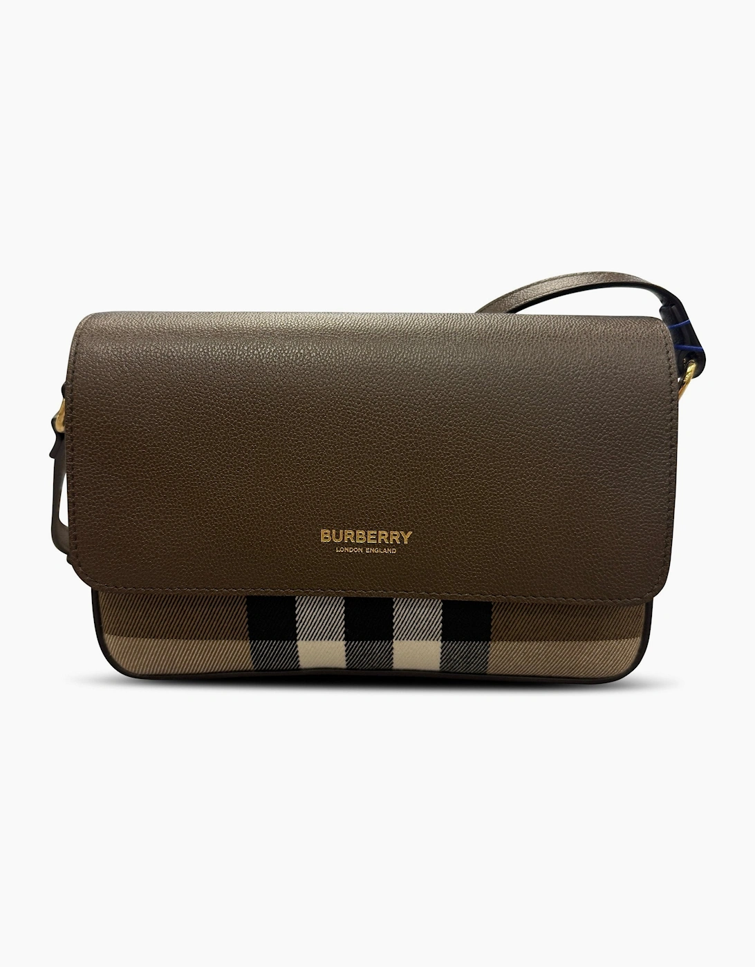 Burberry 'New Hampshire' Leather Shoulder Bag Ebony Brown