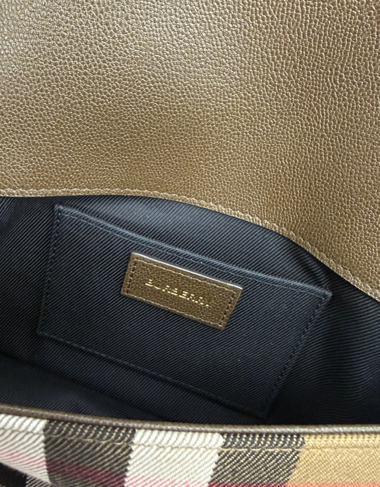 Burberry 'New Hampshire' Leather Shoulder Bag Ebony Brown