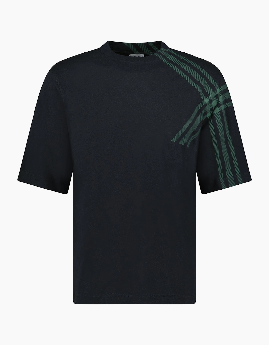Burberry Check Pattern T-Shirt Black