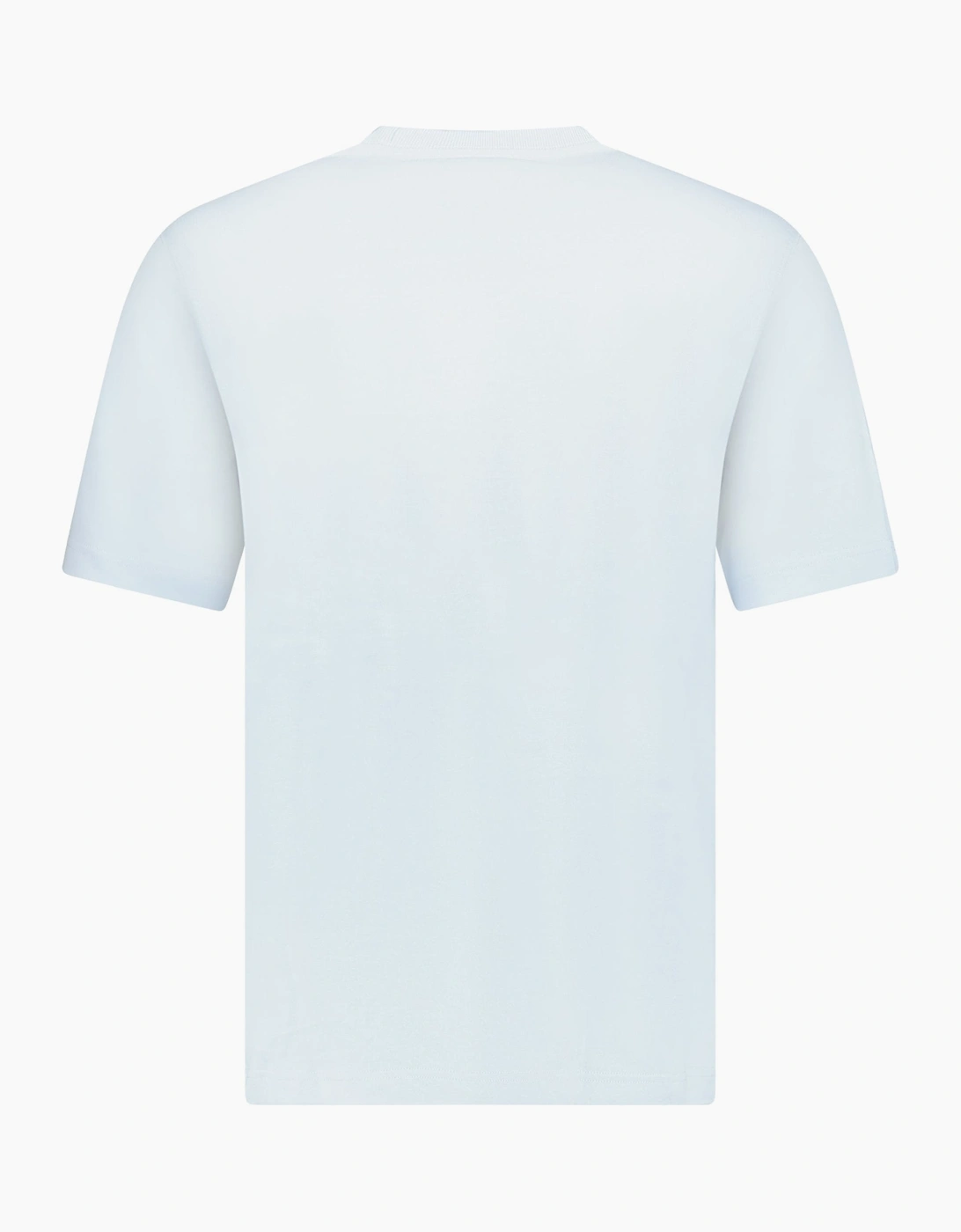 Burberry Check Logo Embroidered T-Shirt Blue