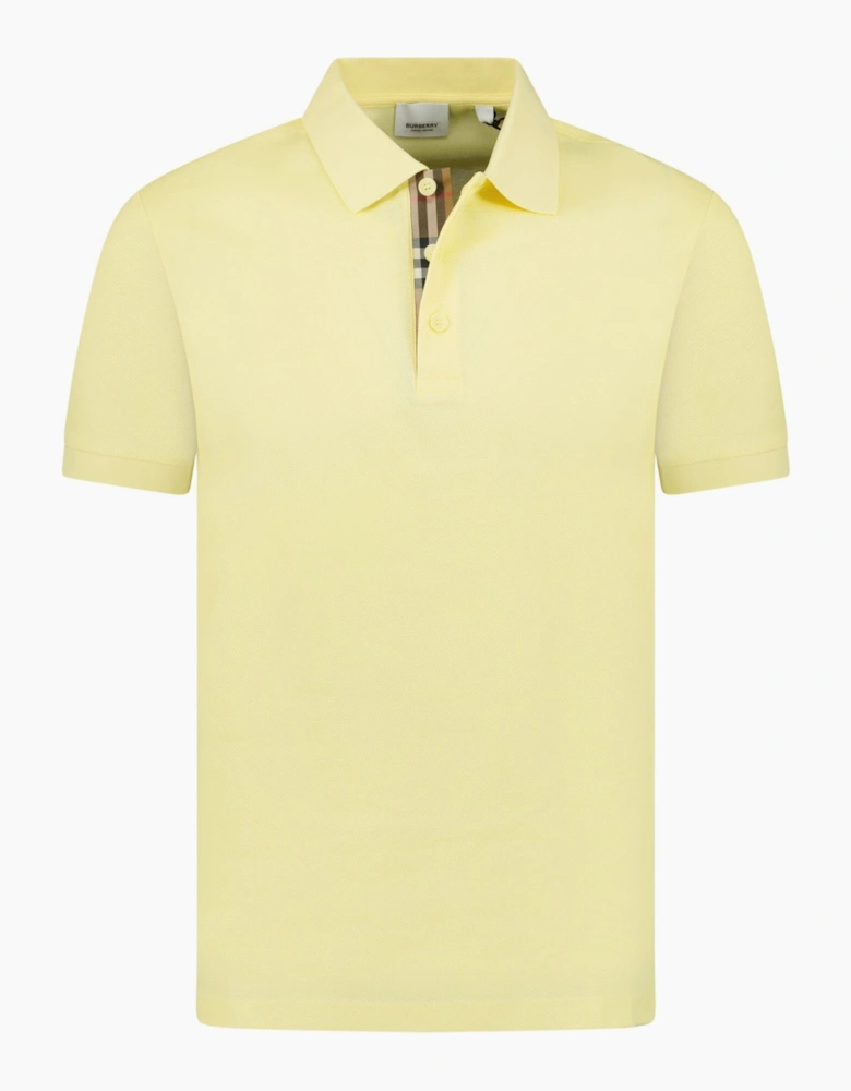 Burberry 'Hartford' Check Polo Frosted Lemon