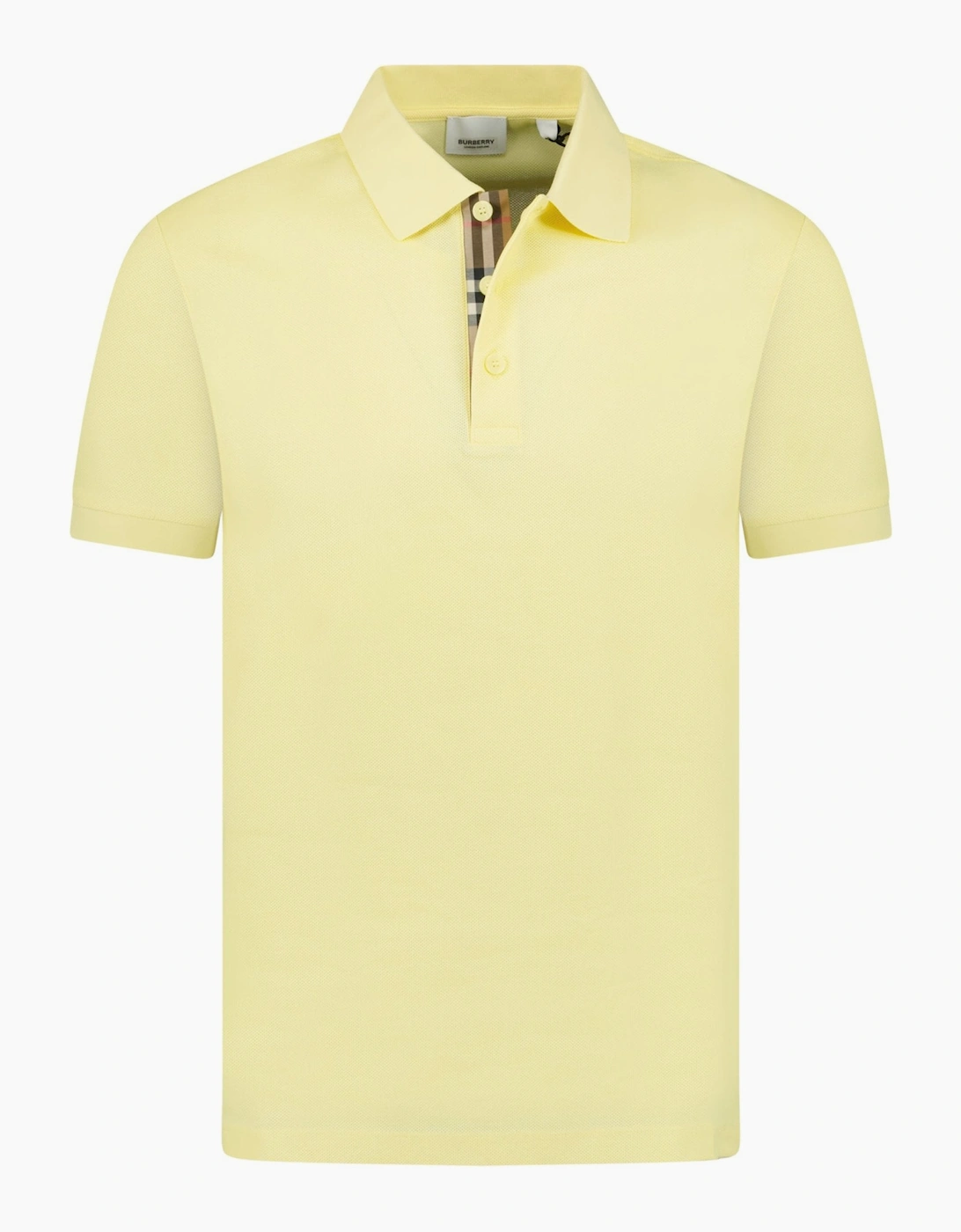 Burberry 'Hartford' Check Polo Frosted Lemon
