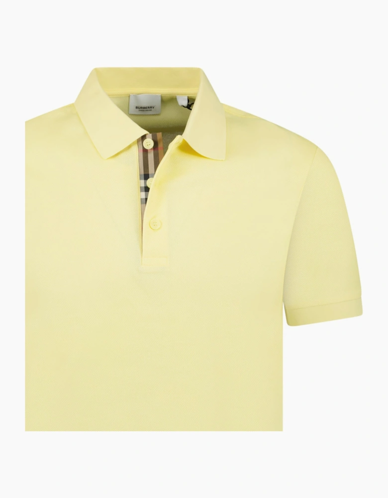Burberry 'Hartford' Check Polo Frosted Lemon