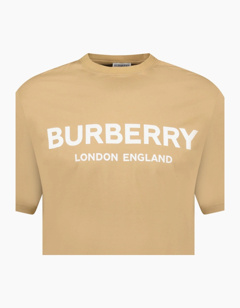 Burberry 'Ellison' Logo Print T-Shirt Beige