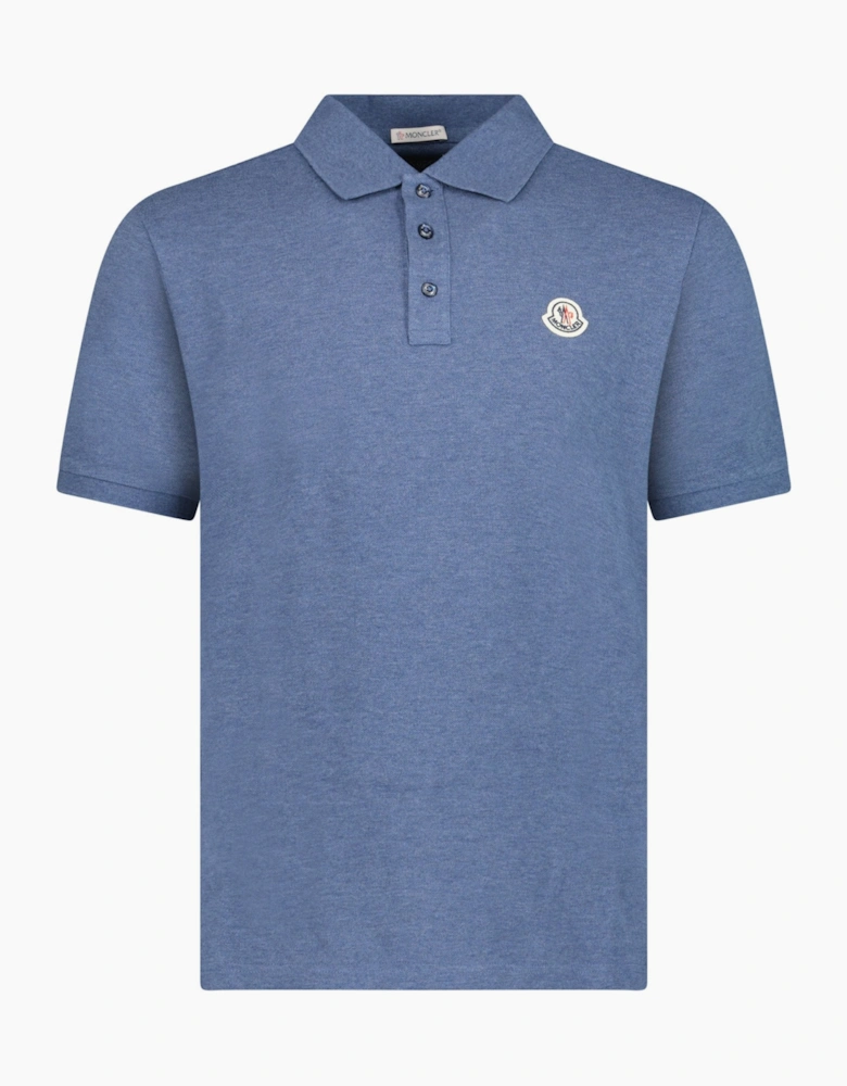 Moncler Logo Patch Polo Blue