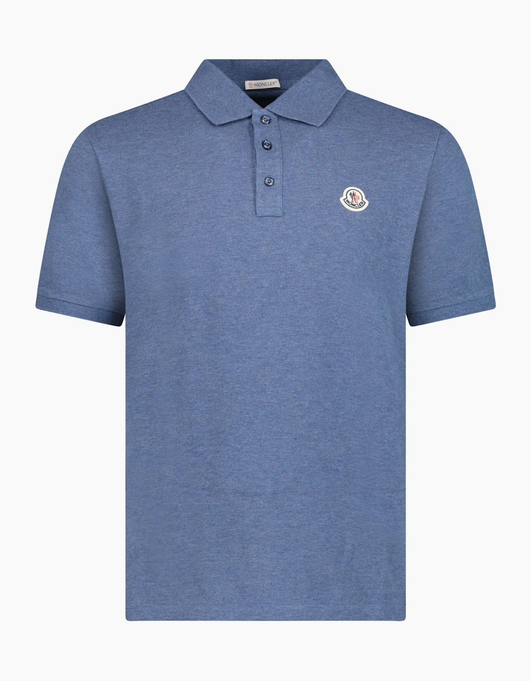 Moncler Logo Patch Polo Blue