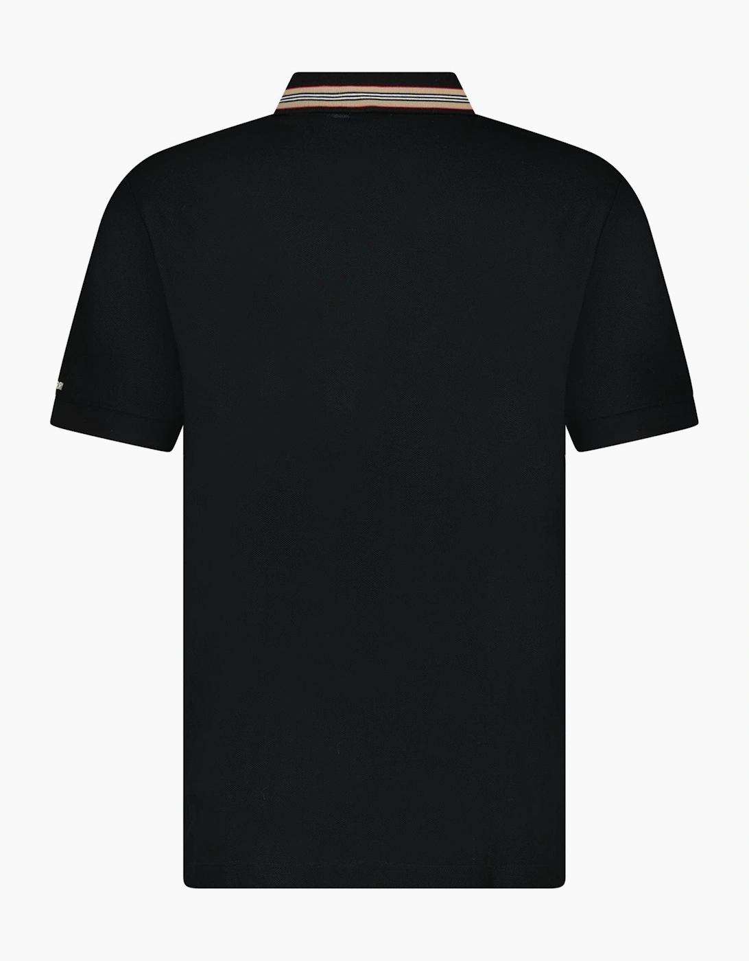 Burberry ‘Hartford’ Striped Check Polo Black