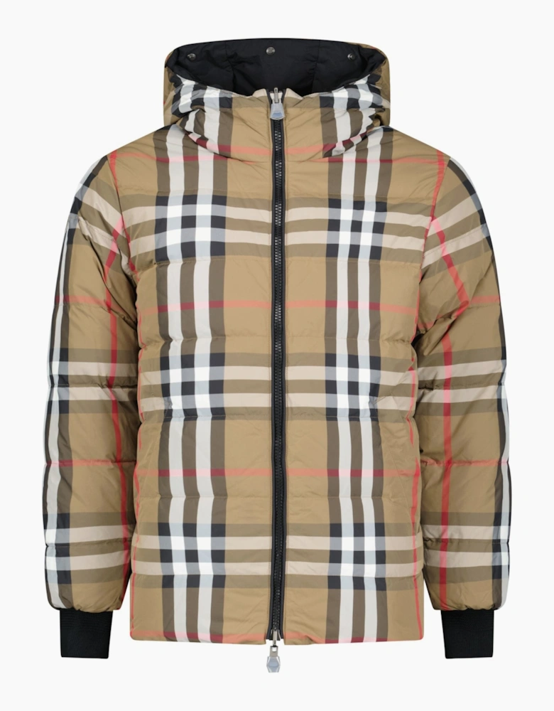 Burberry Barnsfield Parka Check Jacket Black