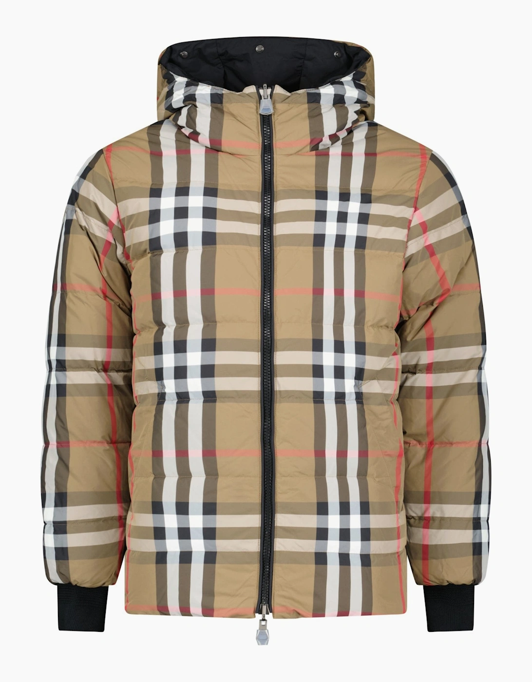 Burberry Barnsfield Parka Check Jacket Black