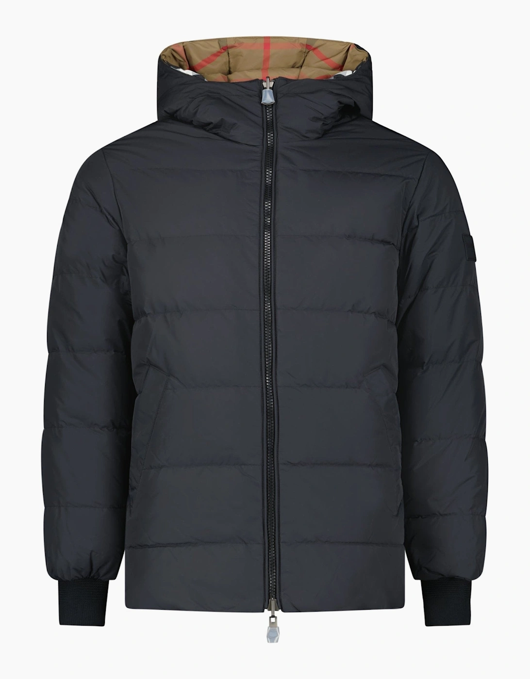 Burberry Barnsfield Parka Check Jacket Black