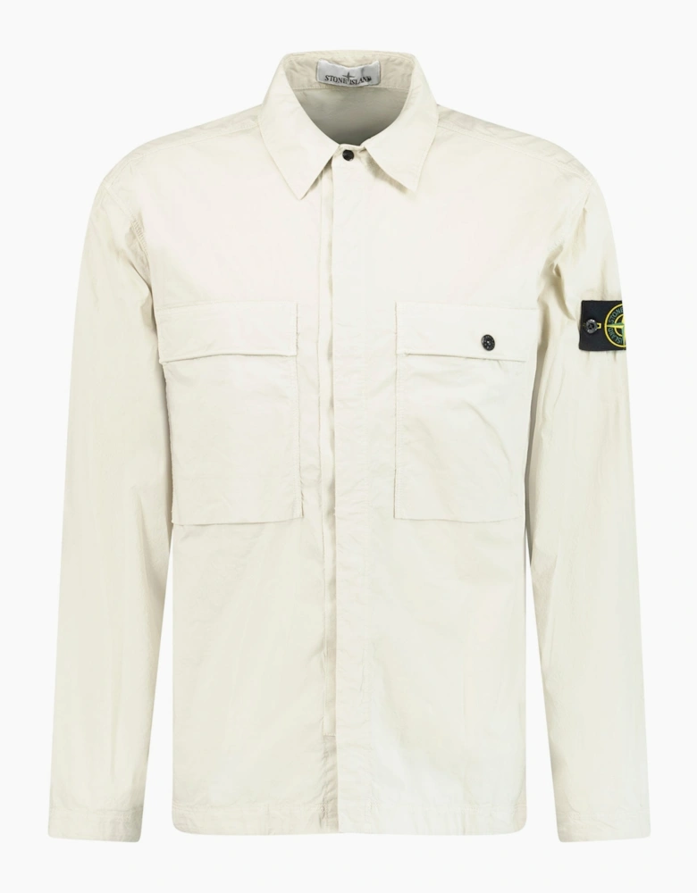Stone Island Stretch Cotton Tela Overshirt Beige