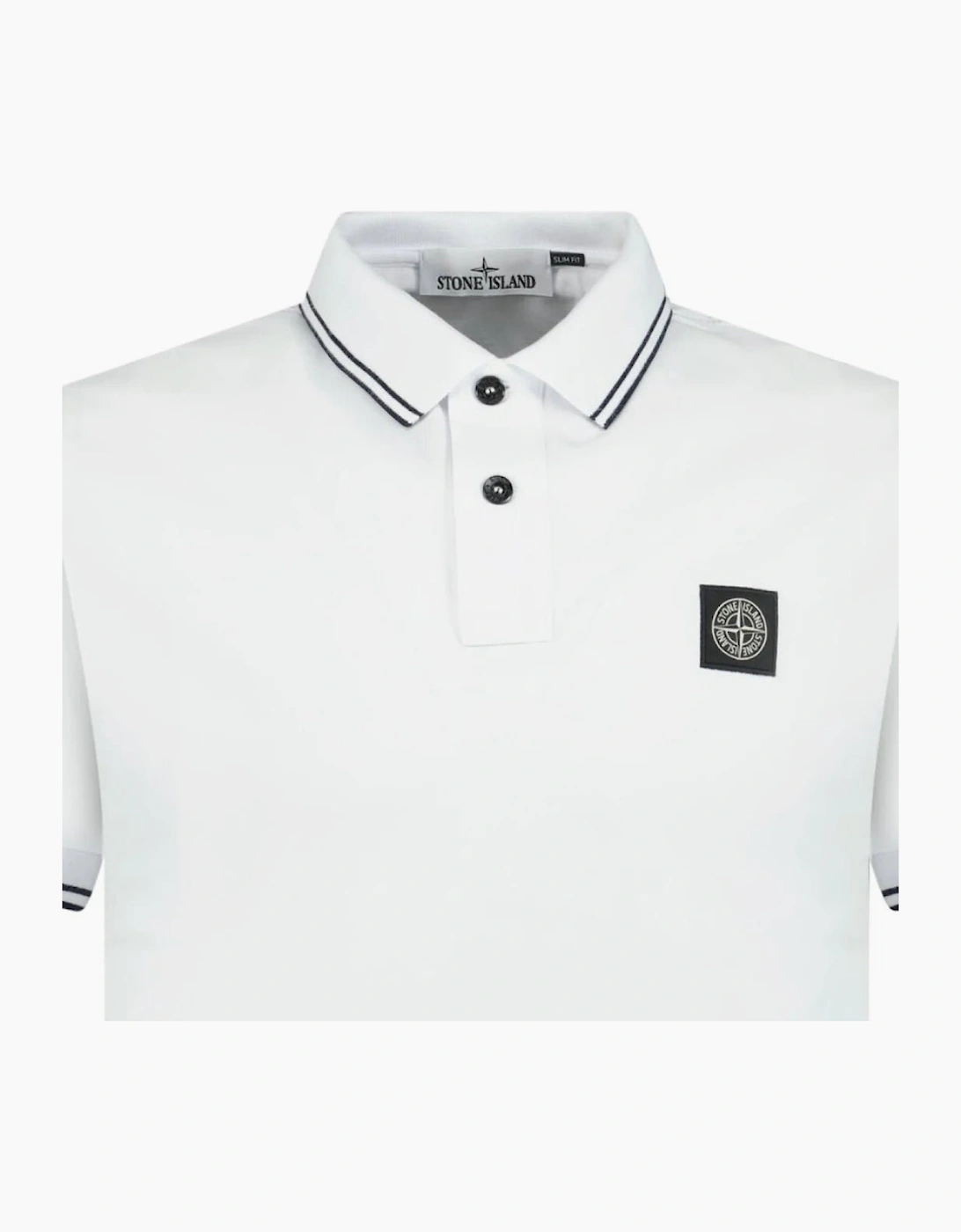 Stone Island Compass Logo Polo White