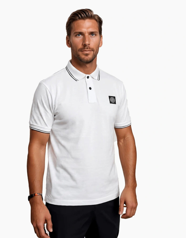 Stone Island Compass Logo Polo White