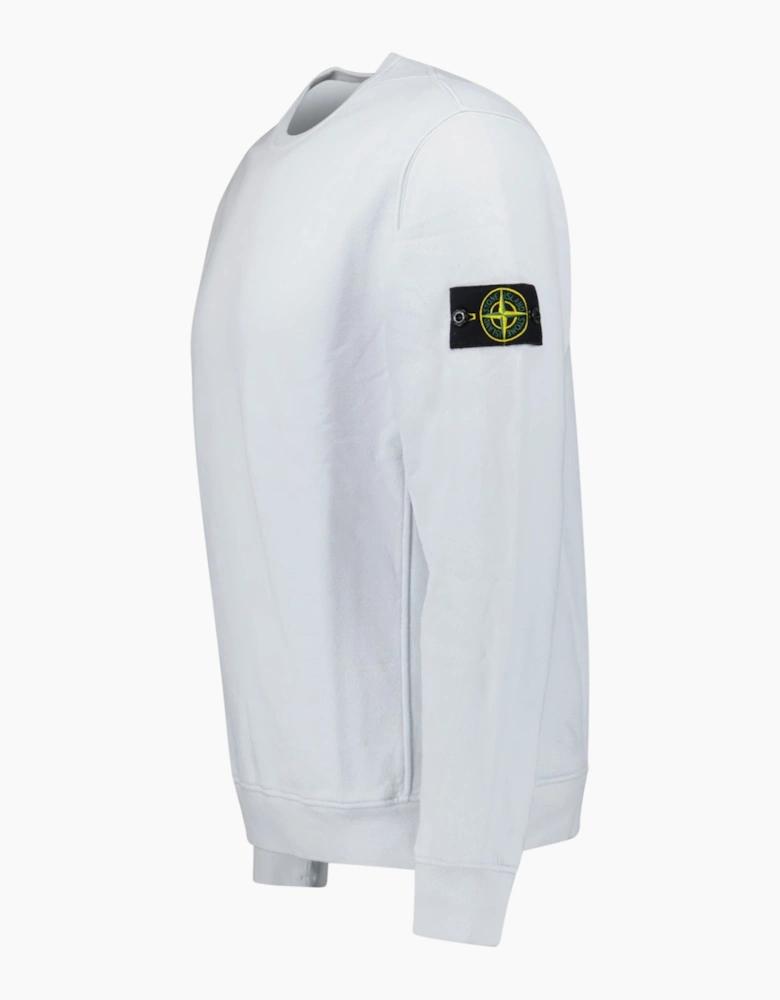 Stone Island Brushed Organic Cotton Sweatshirt Sky Blue