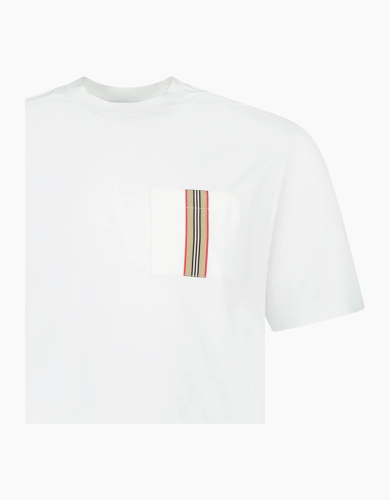 Burberry 'Ellison' Stripe Pocket T-Shirt White