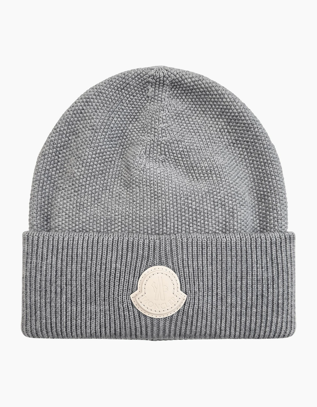 Moncler Logo Beanie Grey