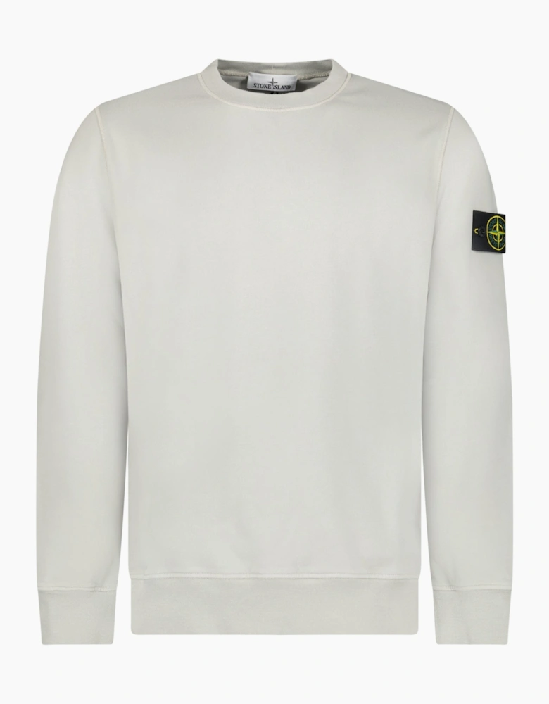 Stone Island Organic Cotton Sweatshirt Pearl Grey
