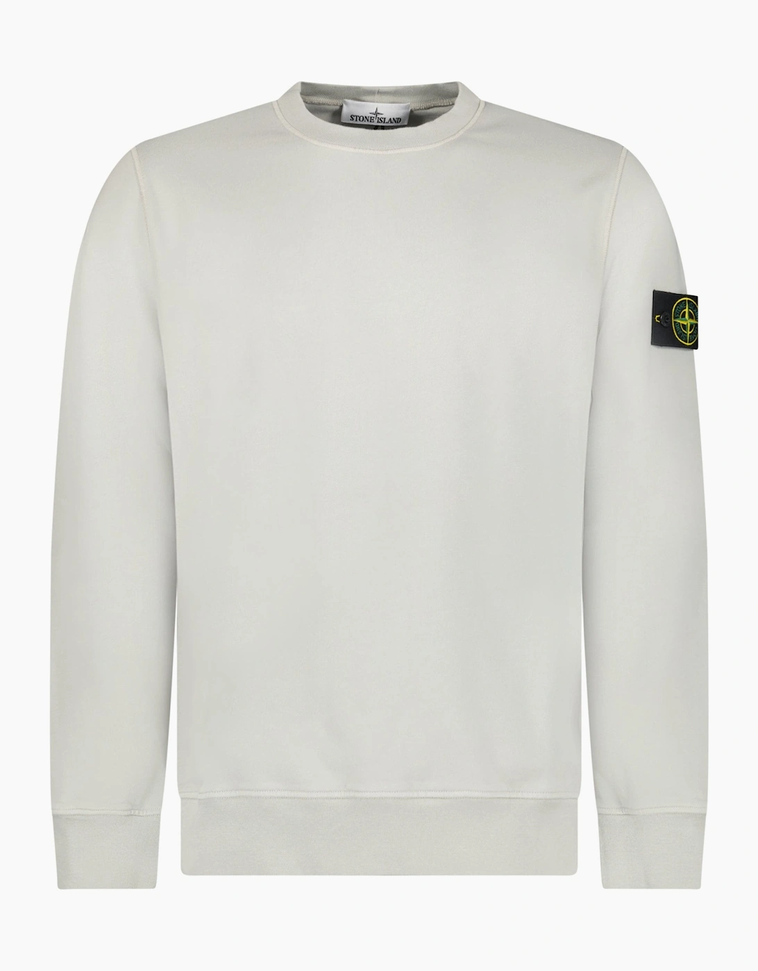 Stone Island Organic Cotton Sweatshirt Pearl Grey