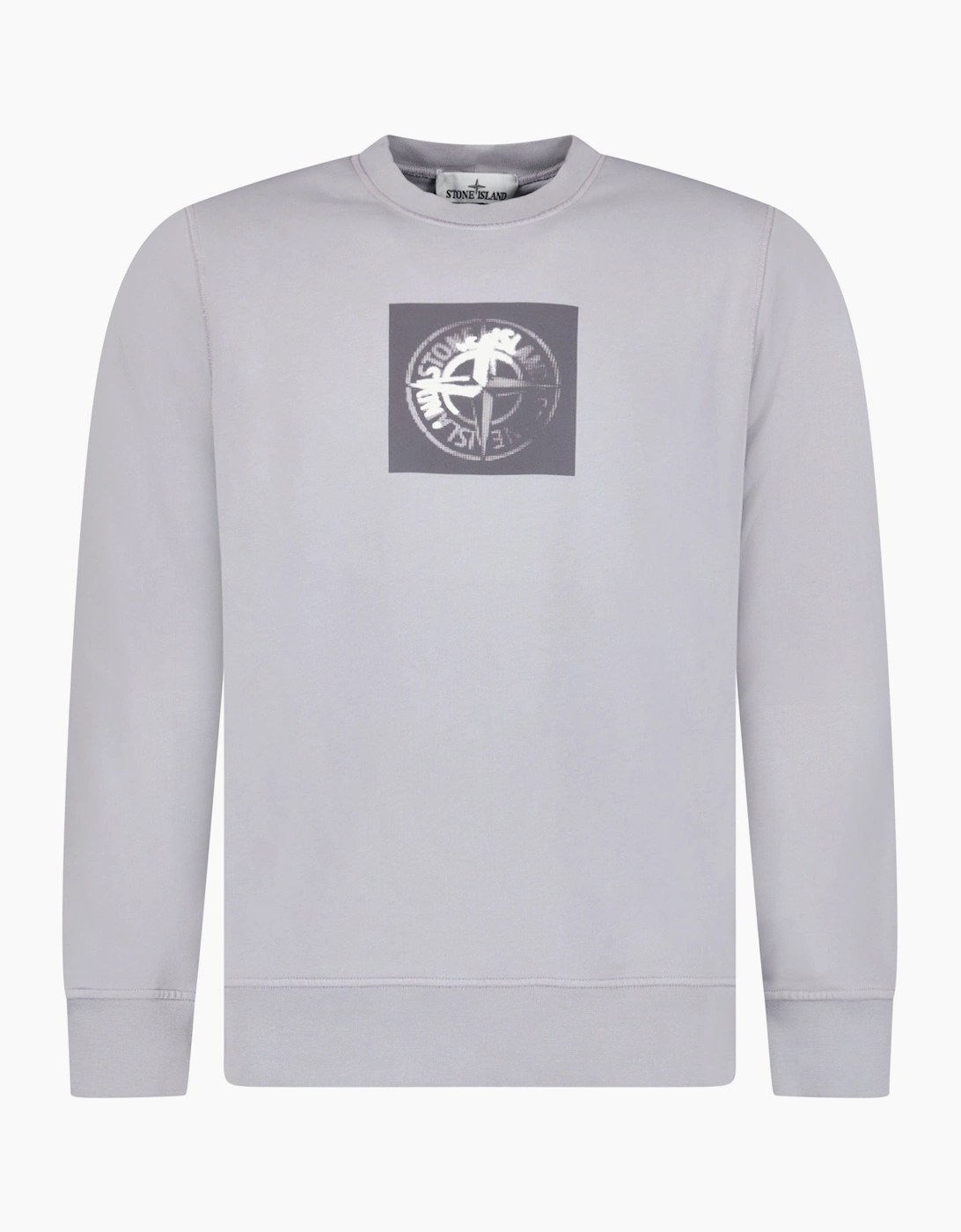 Stone Island Men's Stone Island Institutional One Print Sweatshirt Grey