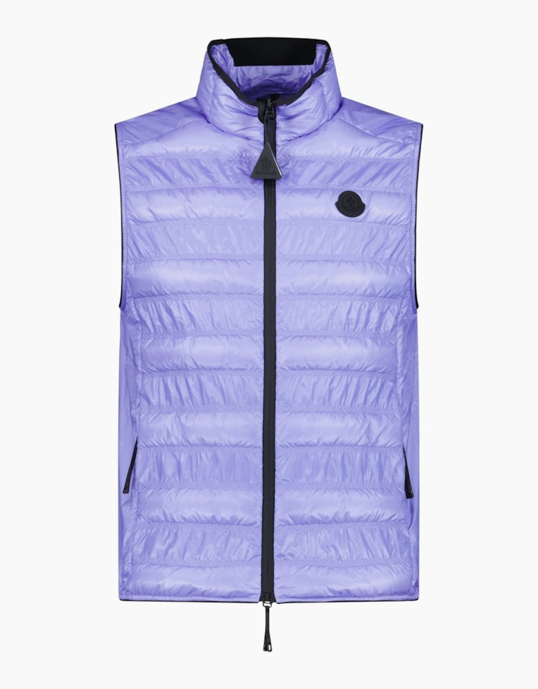 Moncler Lautaret Quilted Shell Gilet Lilac