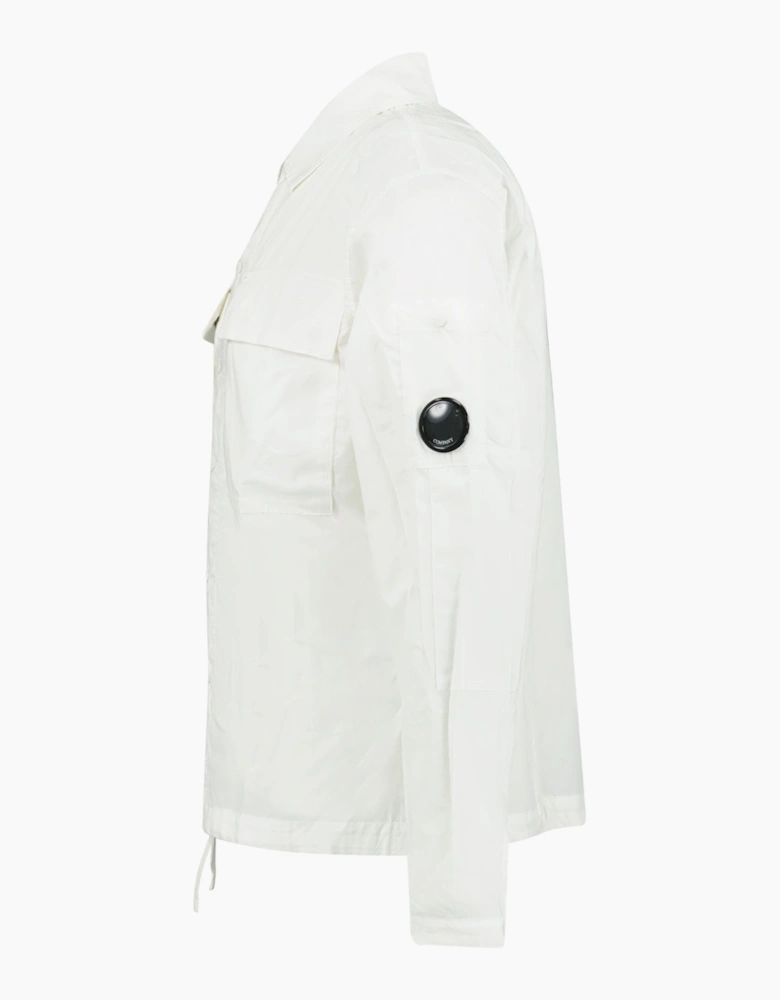 CP Company Cotton Ripstop Lens Overshirt Gauze White