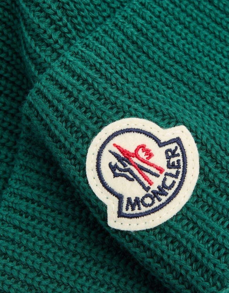 Moncler Logo Beanie Green