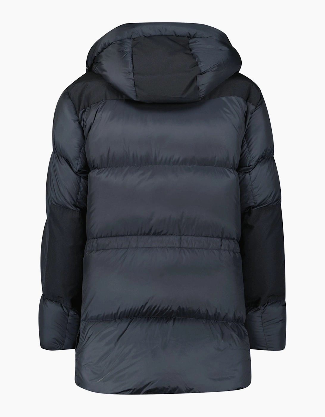 Burberry 'Lindford' Check Down Puffer Jacket Charcoal Grey