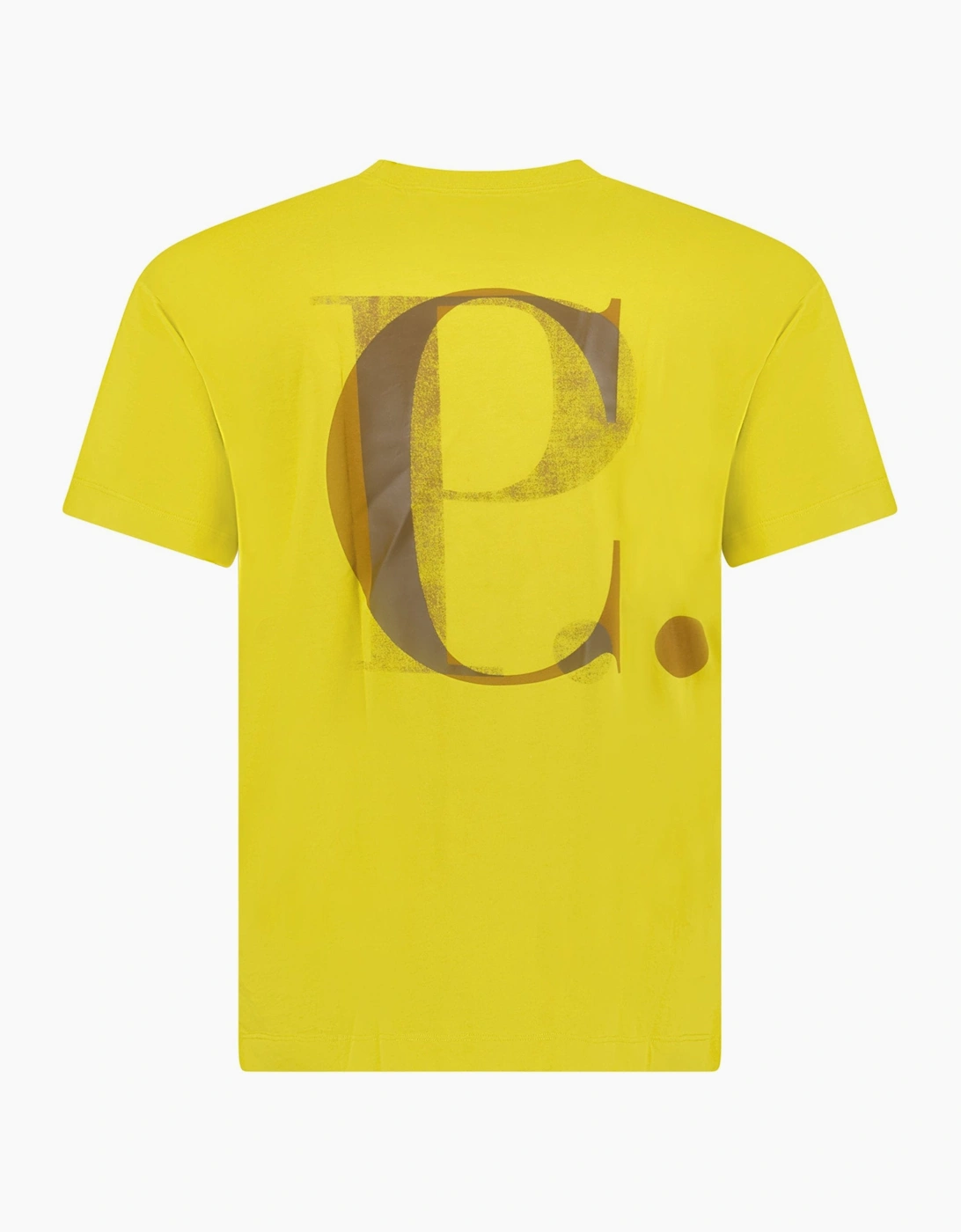 CP Company Print Logo T-Shirt Dove Antique Moss
