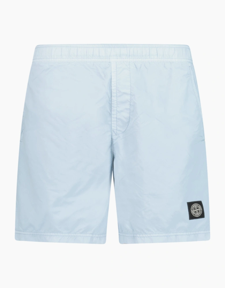 Stone Island Brushed Nylon Swim Shorts Sky Blue