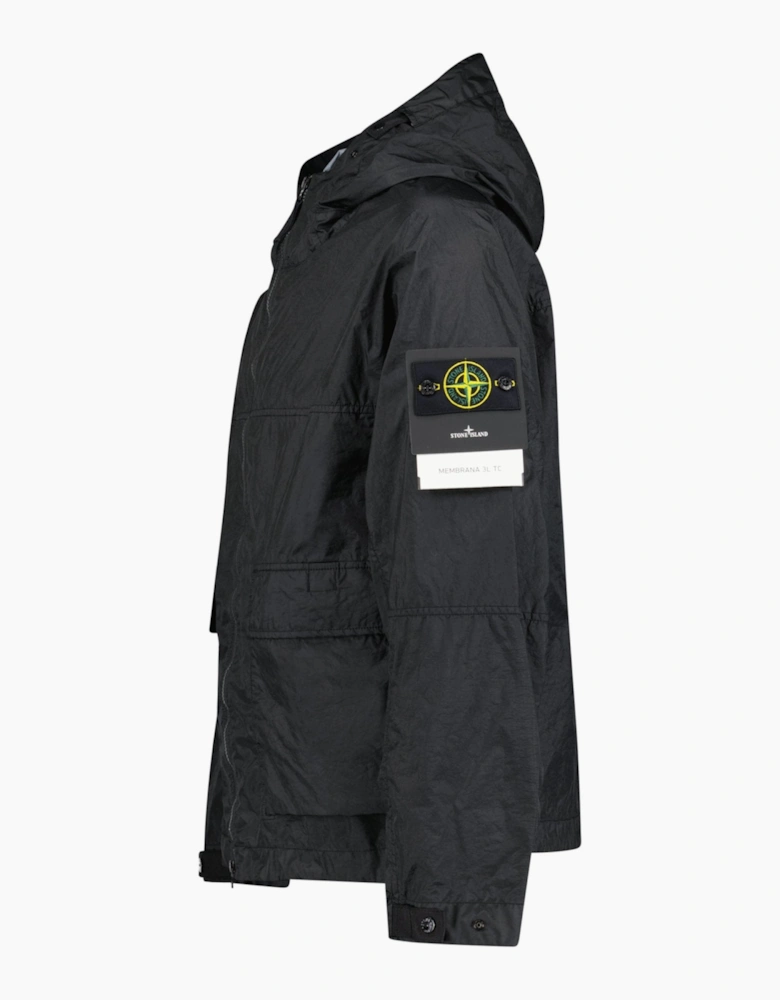 Stone Island Membrana 3L TC Hooded Jacket Black