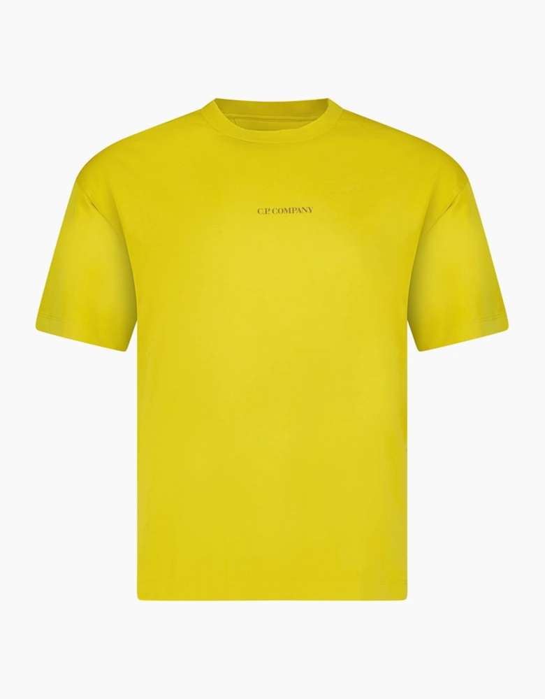 CP Company Print Logo T-Shirt Dove Antique Moss