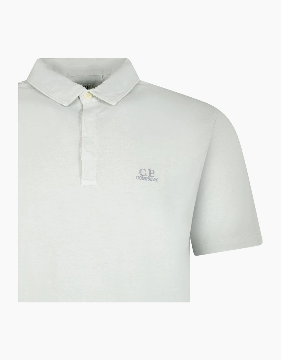 CP Company Logo Embroidered Polo Blue fox