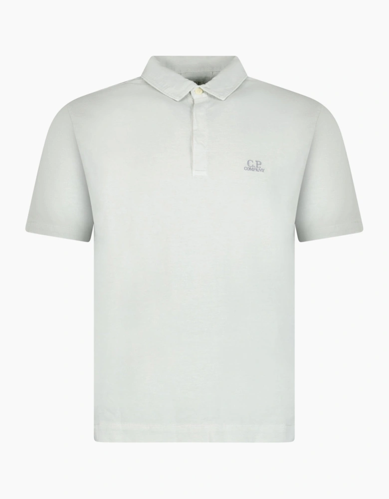 CP Company Logo Embroidered Polo Blue fox