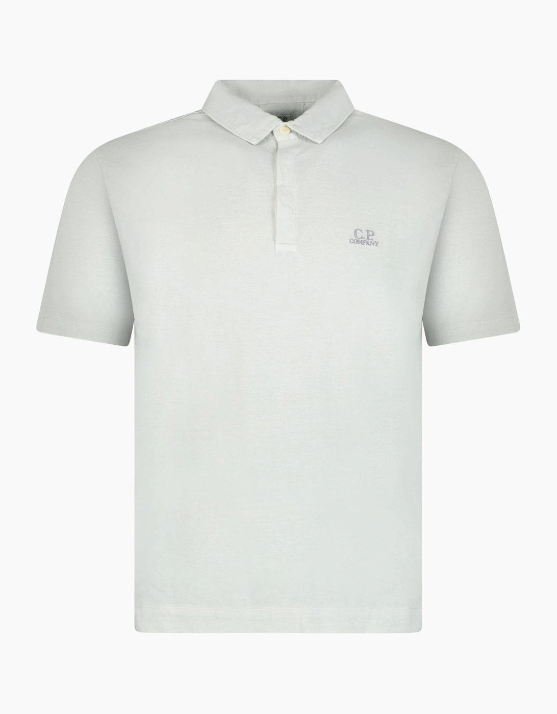 CP Company Logo Embroidered Polo Blue fox