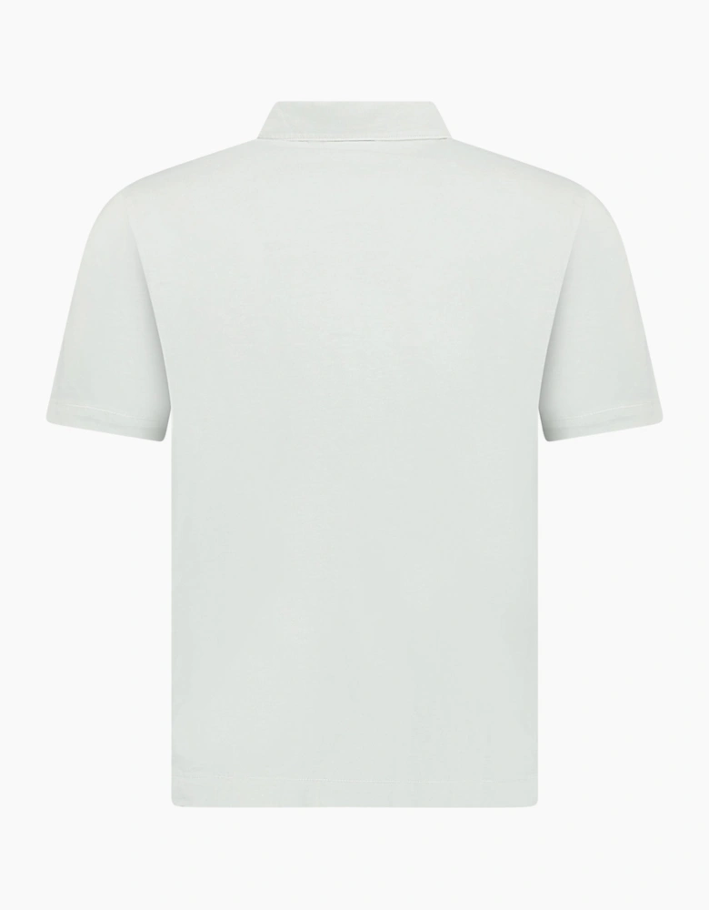 CP Company Logo Embroidered Polo Blue fox
