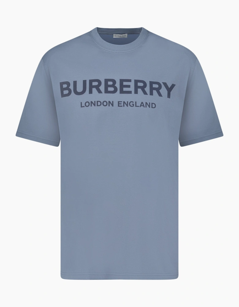 Burberry 'Ellison' Logo Print T-Shirt Carbon Blue