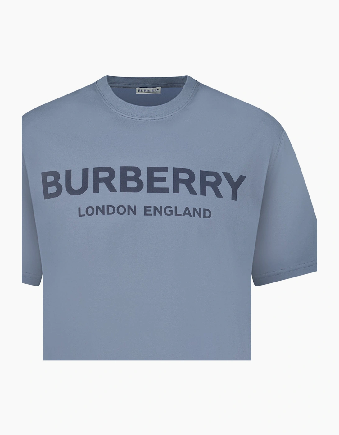 Burberry 'Ellison' Logo Print T-Shirt Carbon Blue