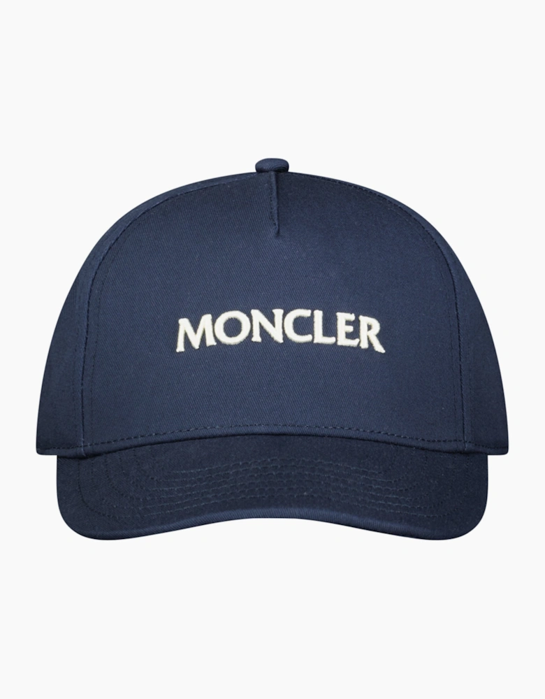 Moncler Logo Embroidered Cap Navy