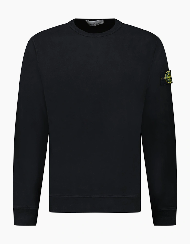 Stone Island Brushed Organic Cotton Sweatshirt Black