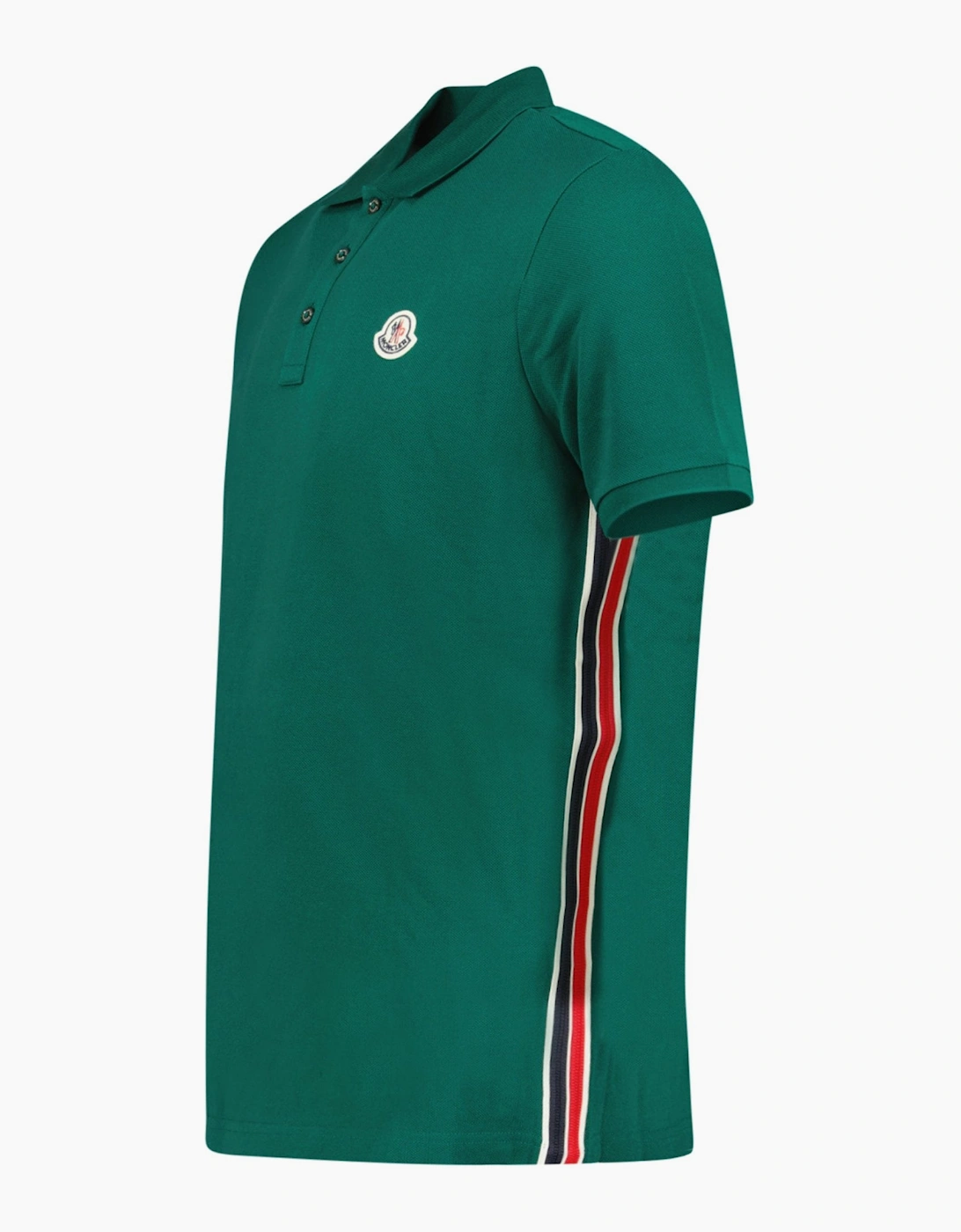 Moncler Logo Patch Polo Green