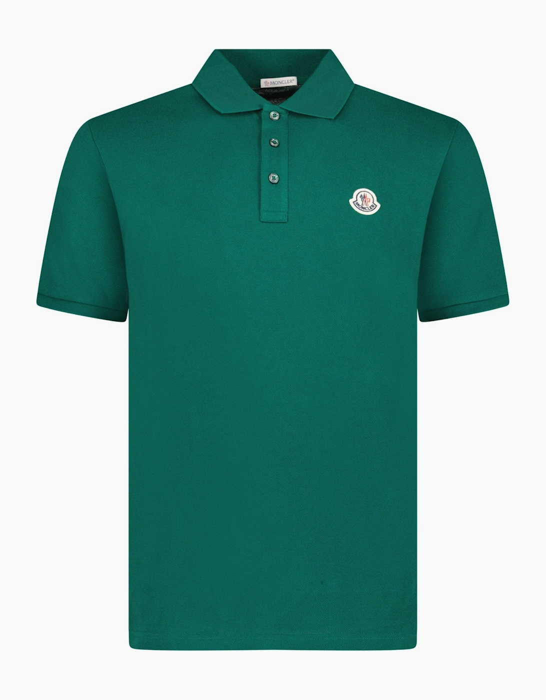 Moncler Logo Patch Polo Green
