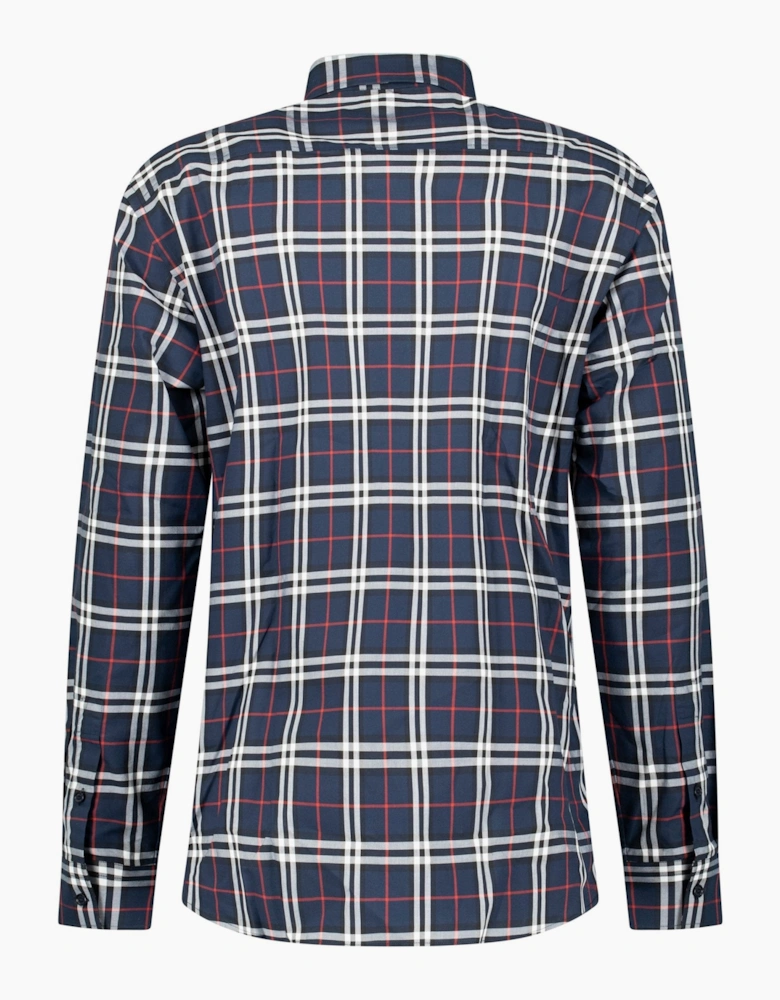Burberry 'Simson' Check Shirt Navy Blue