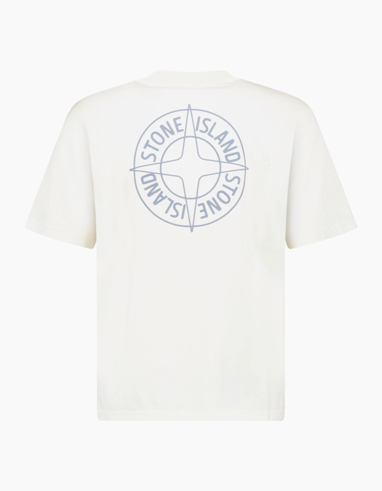 Stone Island Compass-Print Crewneck T-Shirt in Ivory