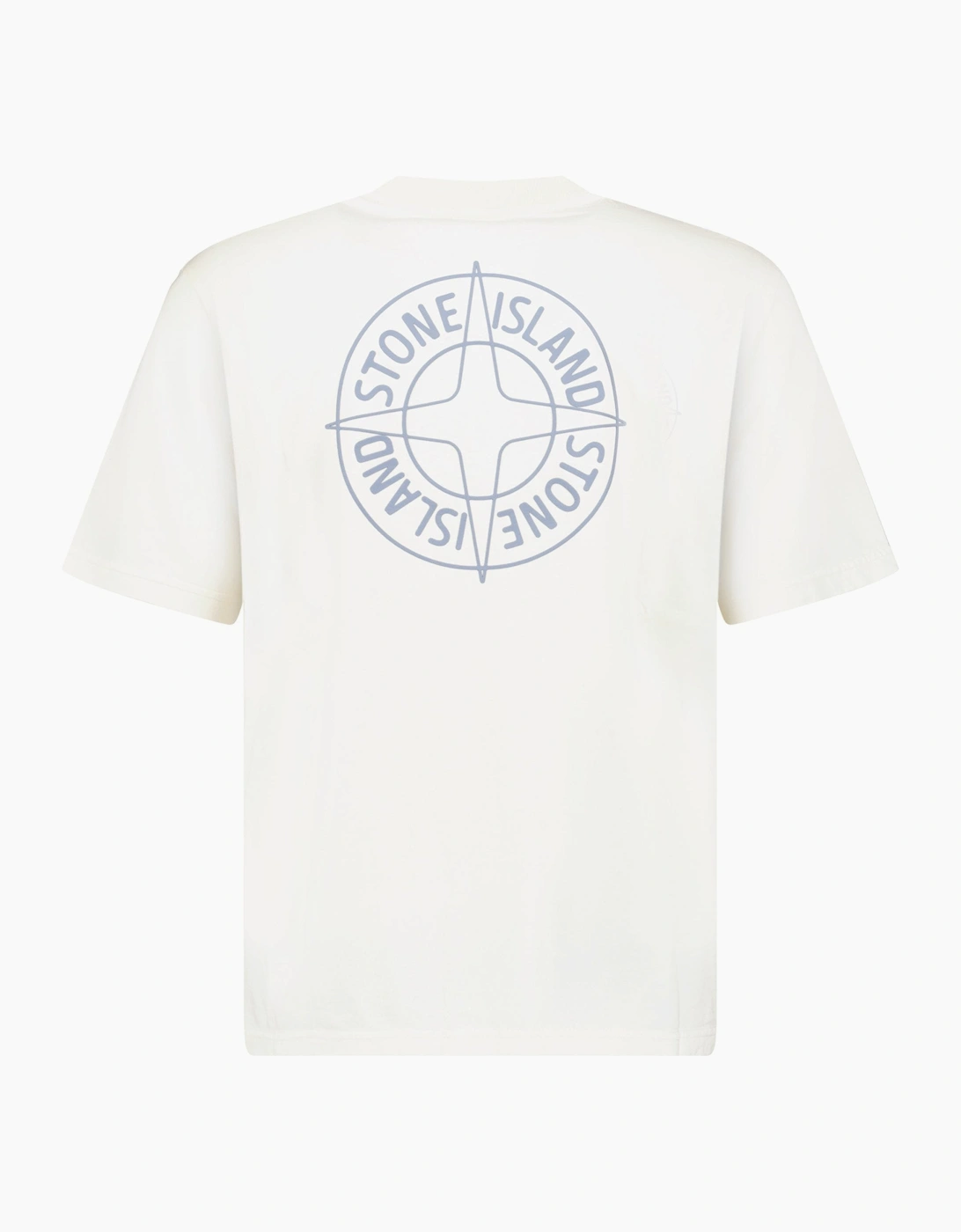 Stone Island Compass-Print Crewneck T-Shirt in Ivory