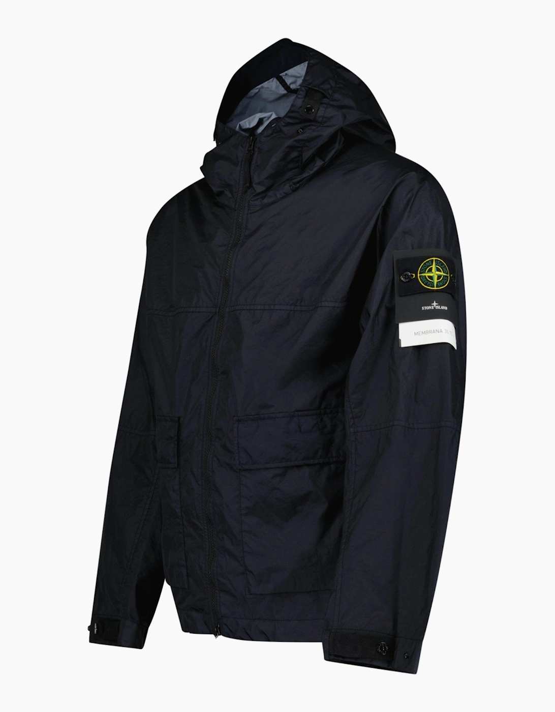 Stone Island Membrana 3L TC Hooded Jacket Navy