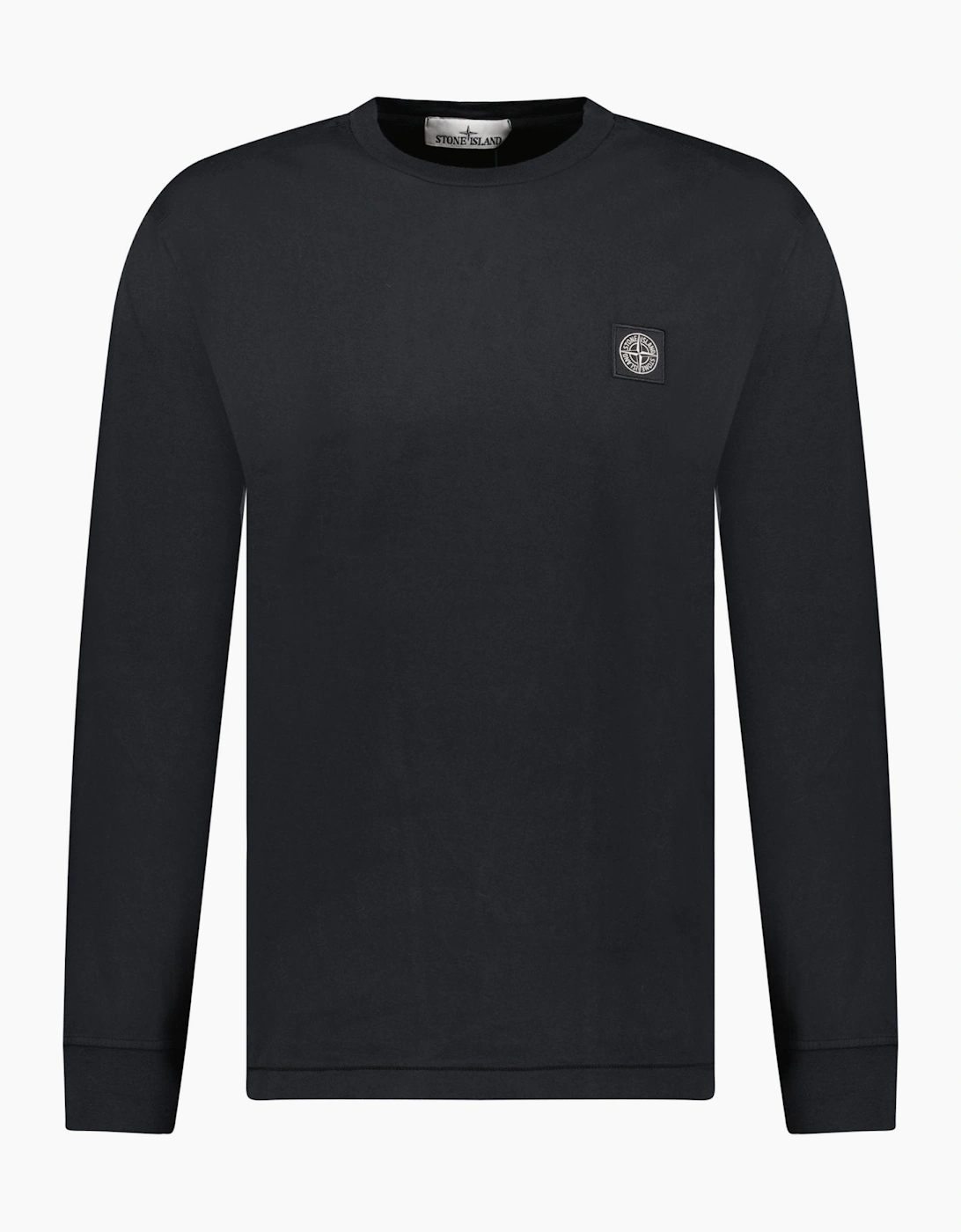 Stone Island Long Sleeve Compass Logo T-Shirt Black