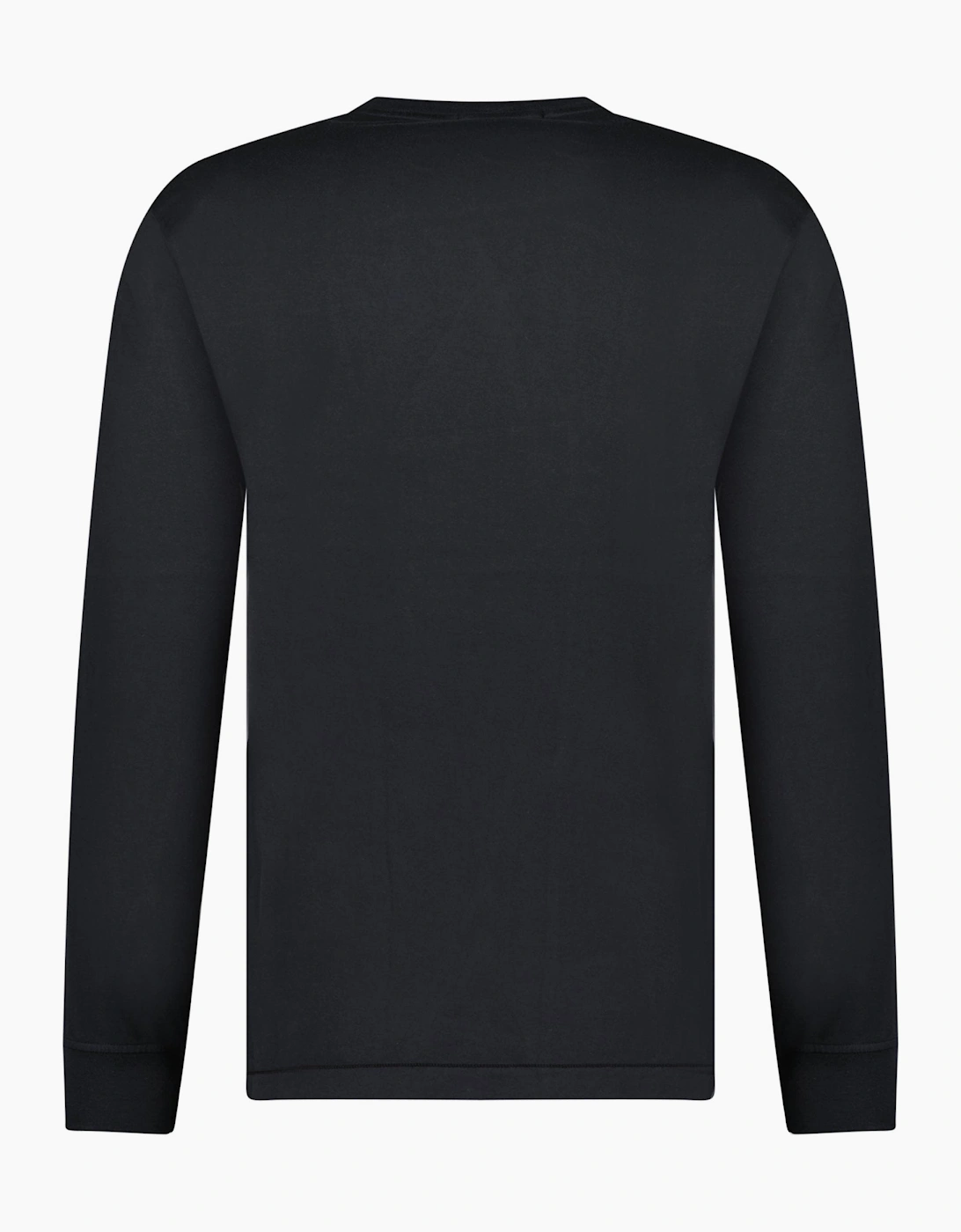 Stone Island Long Sleeve Compass Logo T-Shirt Black
