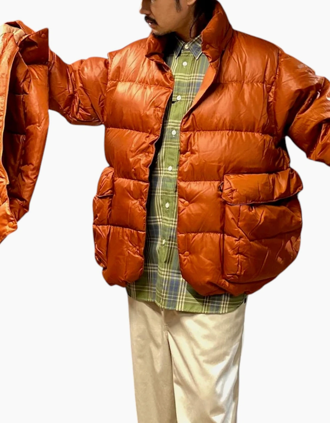 Daiwa Pier39 Mens Jacket Tech Backpacker Down Parka Orange